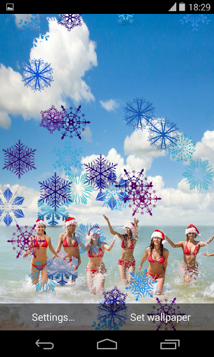 Christmas Girls Snowflakes LWP