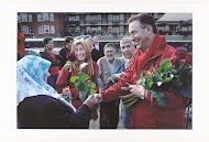 Ahmed Aboutaleb, wethouder van Amsterdam, en Samira Abbos