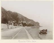 Gezicht op de kustweg van Menton
