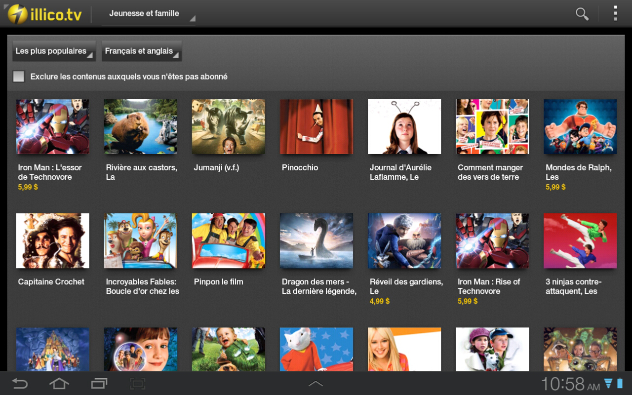 illico.tv for tablet - Android Apps on Google Play