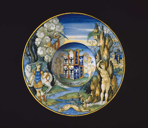 Plate depicting the story of Perseus and Andromeda from the Isabella d'Este service