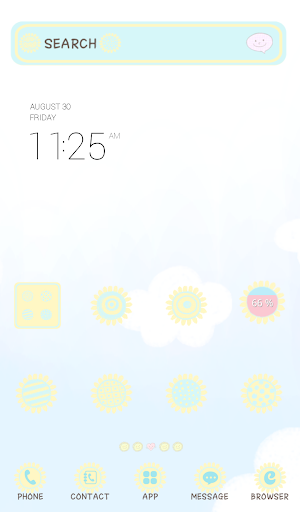 Sunflower smile dodol theme