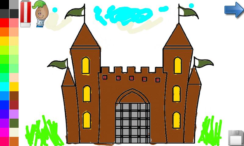 Coloring Book: House &amp; Castle Screen 3