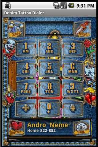 Denim Tattoo Dialer Screen 1