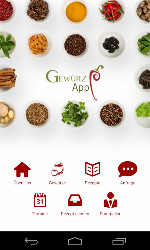 Android application Gewürz App screenshort