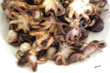 Marinated and Grilled Baby Octopus