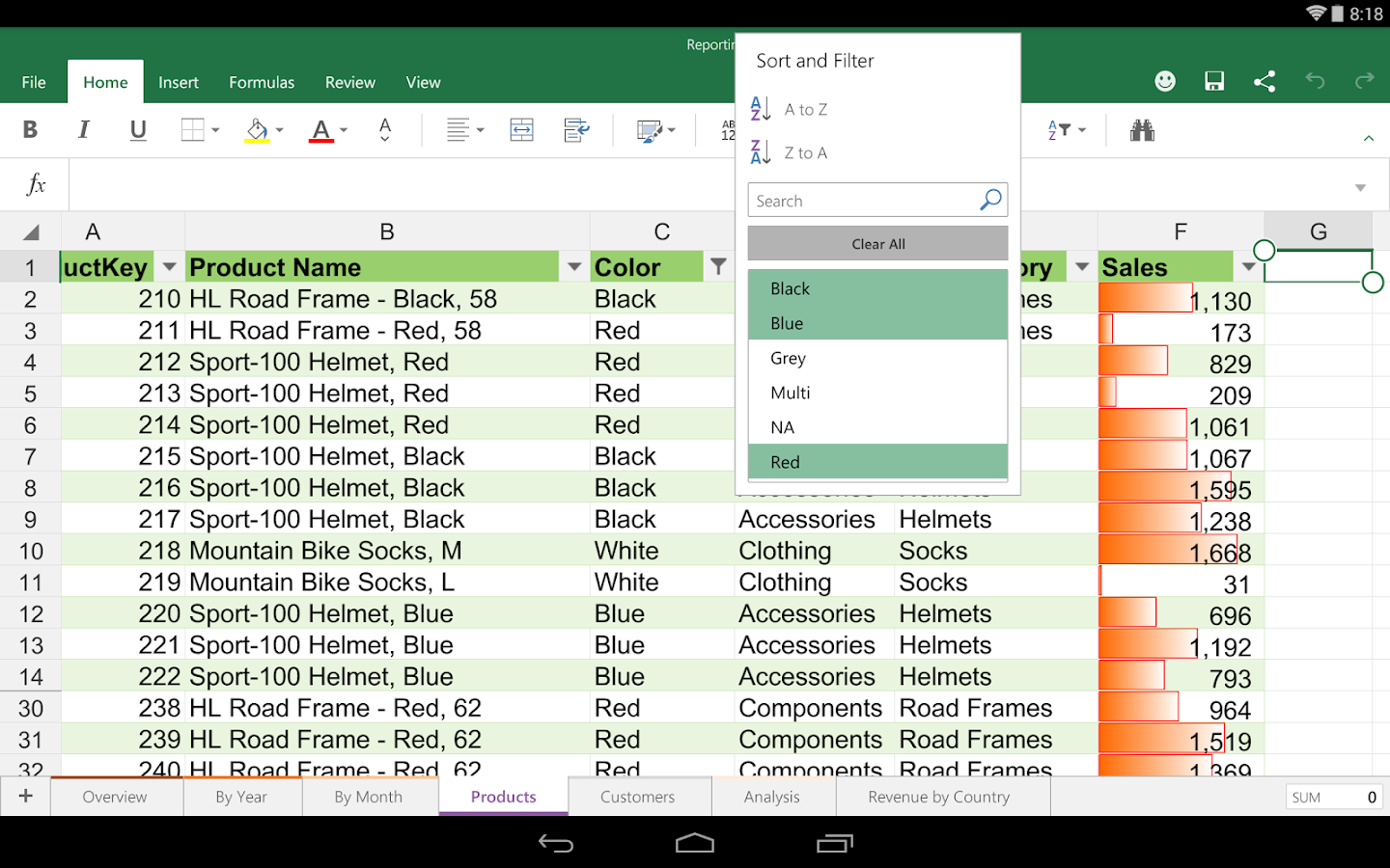 description the real microsoft excel app for android tablets excel ...