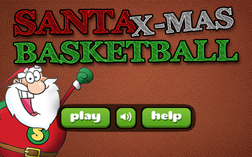 圣诞老人圣诞节篮球的乐趣
