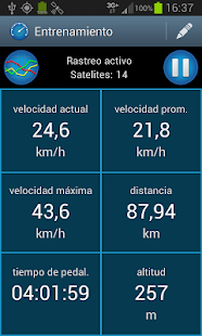 Captura de pantalla de la aplicacion Android CycleDroid (donate)