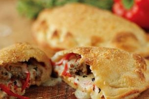 Sausage &amp;amp; Red Pepper Calzones