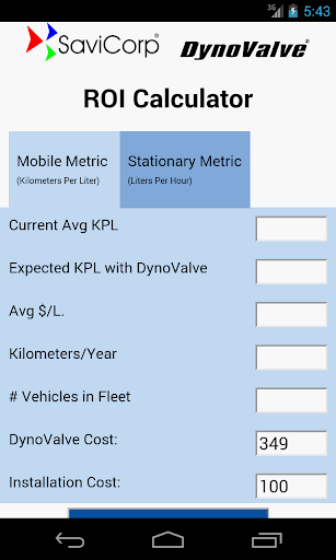 DynoValve ROI Metric Calc