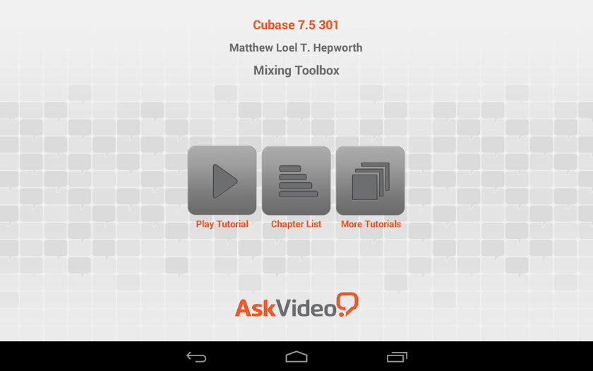 Mixing Toolbox for Cubase 7.5 Screen 1