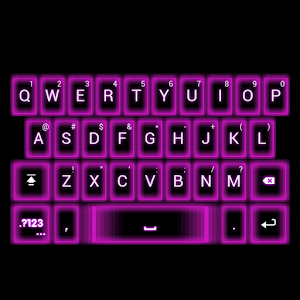 GO Keyboard Pink Neon Theme