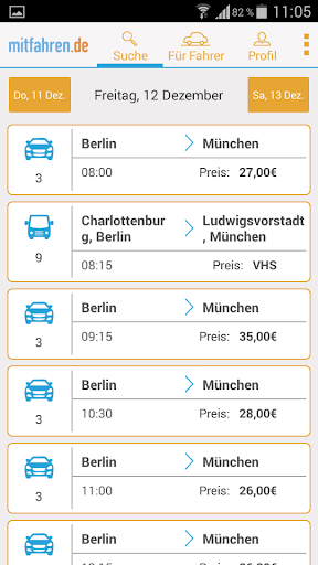 【免費旅遊App】Mitfahrzentrale mitfahren.de-APP點子