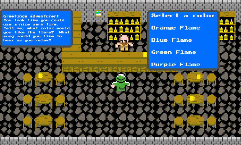 8-bit Holiday Yule Log Screen 1