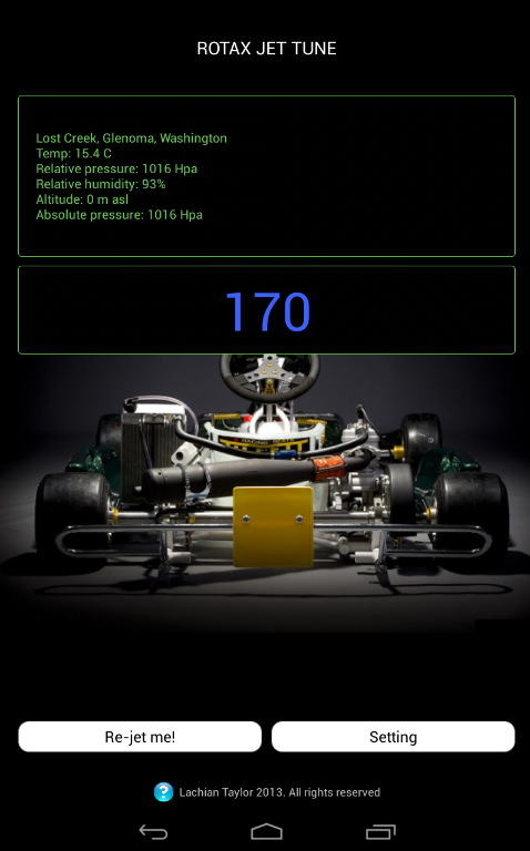 Rotax Jet Tune Screen 2