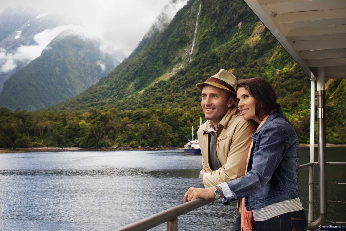 Milford_Sound_wildlife_cruises_Fiordland - From the upper reaches of Milford Sound you can cruise in sheltered waters all the way to the Tasman Sea. This World Heritage Area on the edge of the great southern ocean is a natural sanctuary for fascinating wildlife. Your onboard nature guide can introduce you to fur seals, rare penguin species and dolphins, if they come to play.