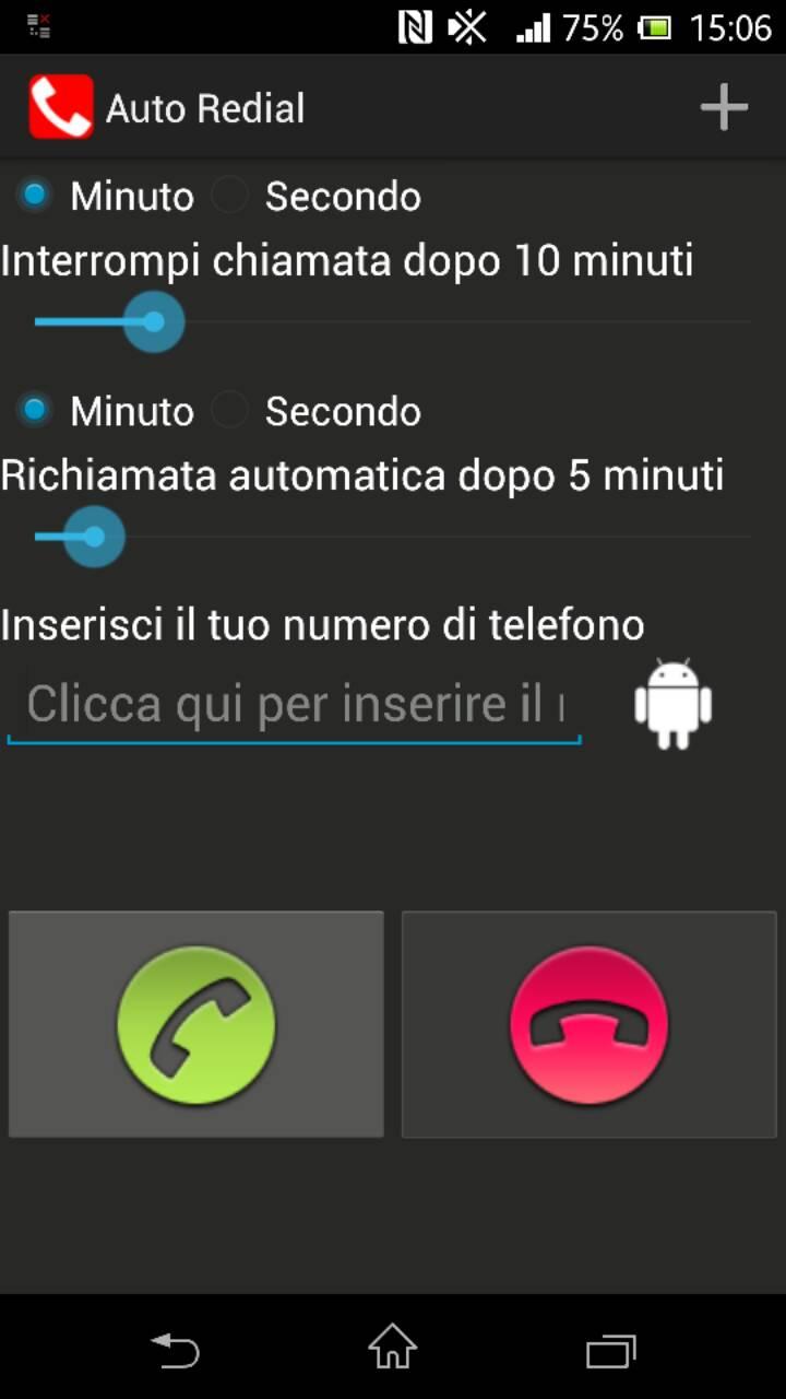 Android application Auto Redial | call timer screenshort
