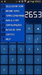 Free Download Blue Pixel SCalc Theme APK