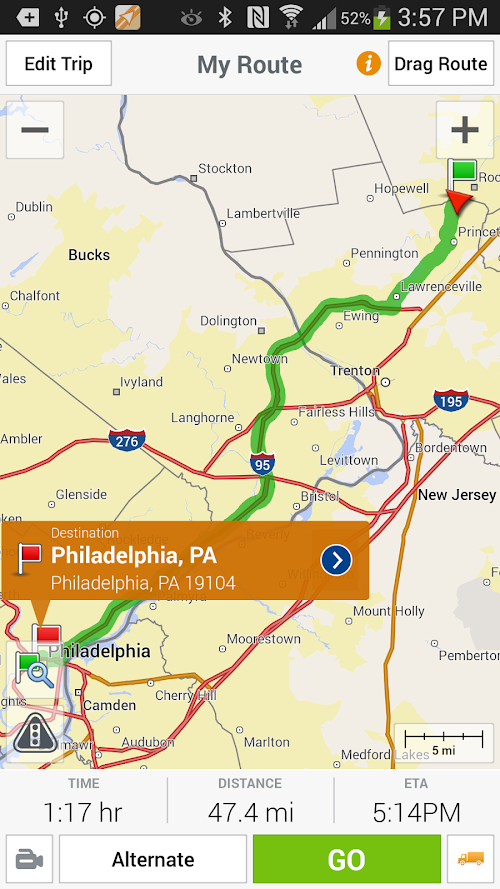 Android application CoPilot Truck Energy - GPS screenshort