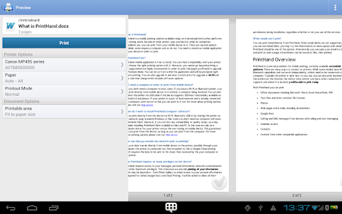 PrintHand Mobile Print Premium - screenshot thumbnail
