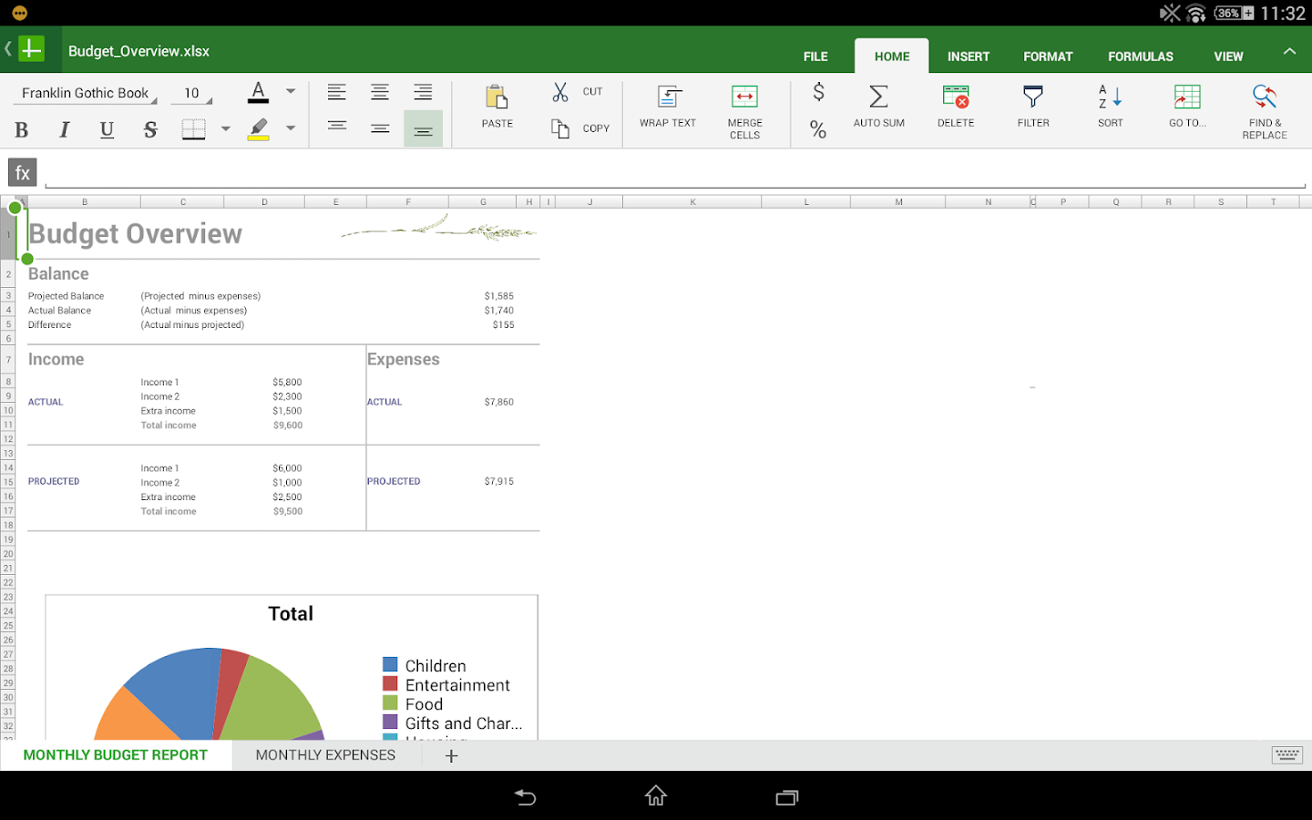 OfficeSuite Pro 8 + (PDF e HD) - screenshot