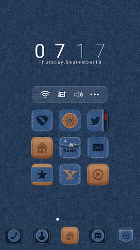 Blue Jean LINE Launcher theme