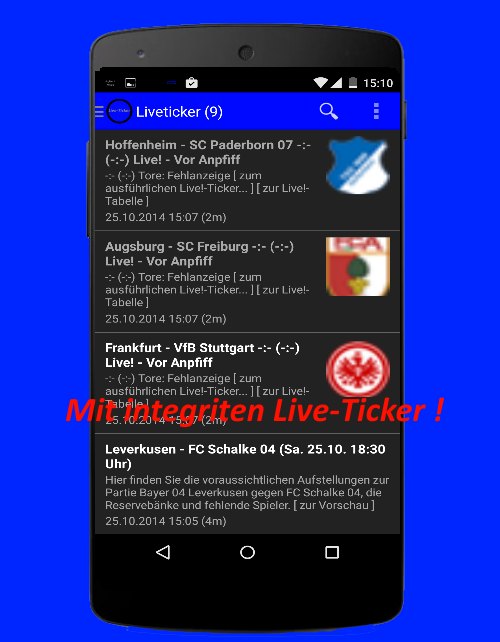Fußball News Screen 2