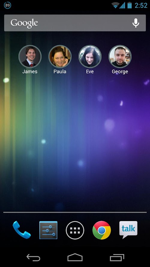 Android application Stylish Contact Widget screenshort