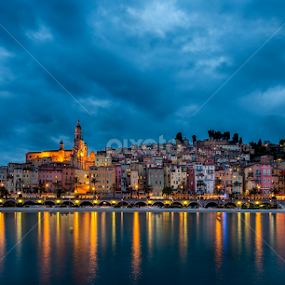 menton twilight by Ennio Pozzetti - City,  Street & Park Vistas