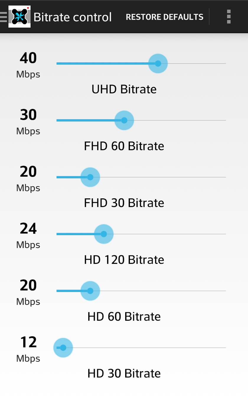 XCam LG Settings Screen 4