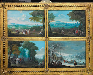 RIJKS: Jacques-Guillaume van Blarenberghe: Four Landscapes, Representing the Four Seasons 1745