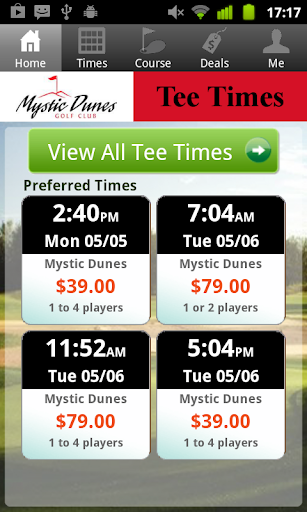 Mystic Dunes Golf Tee Times