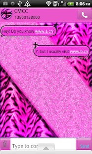 GO SMS THEME/PinkTigerCross Screenshots 2