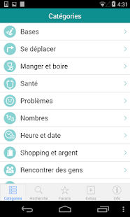 Capture d'ecran de l'application Android Danish Translation with Audio