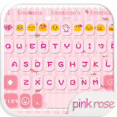 Pink Rose Emoji Keyboard