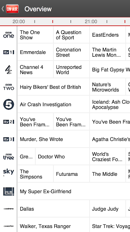 TV Programm ON AIR Android Apps on Google Play