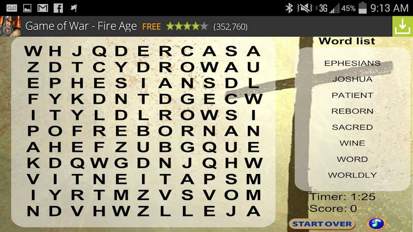 Bible Word Search FREE Screen 2