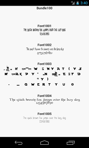 Fonts for FlipFont 100