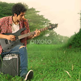 guitarism by Batara Surya - People Musicians & Entertainers
