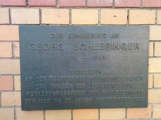 Gedenktafel Georg Schlesinger
