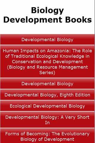 Biology Development Books