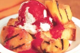 Grilled Peach Melba