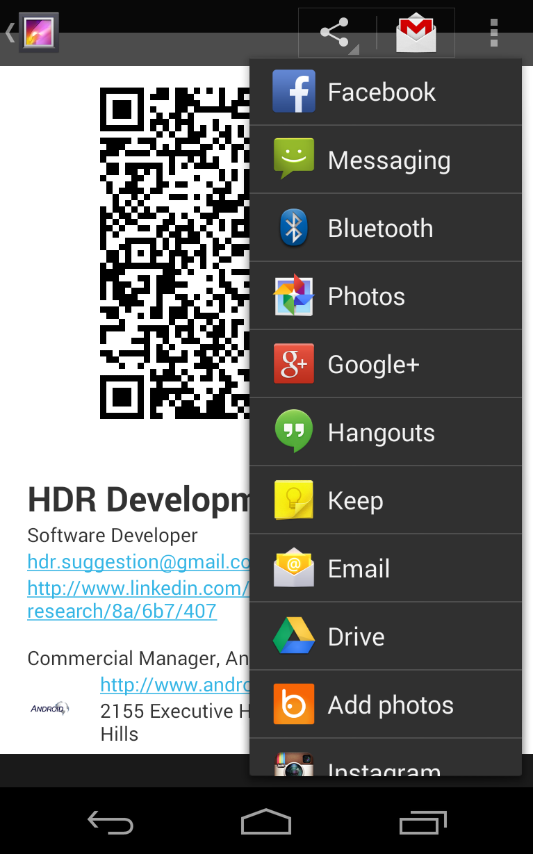 Business Card Screen 3