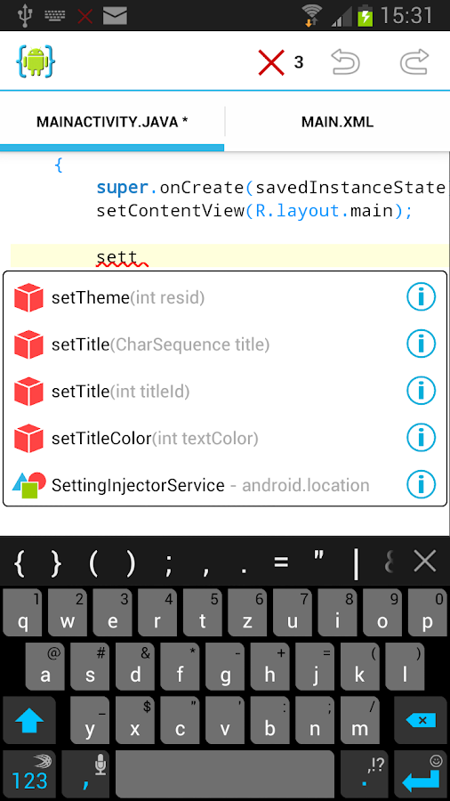 AIDE - Android IDE - Java, C++ - screenshot
