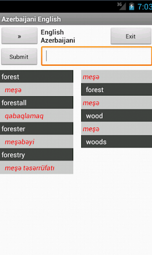 English Azeri Dictionary