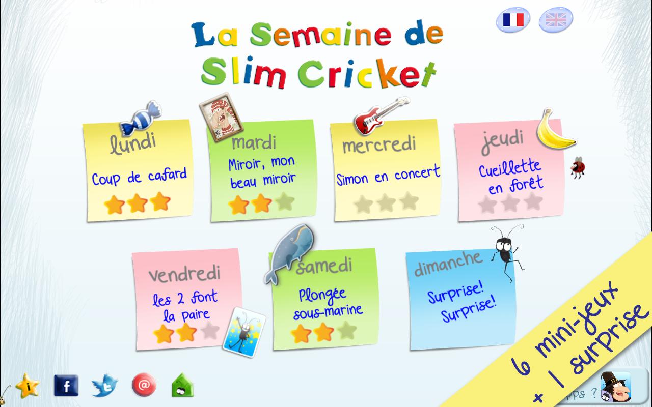 Android application A Week With Slim Cricket screenshort