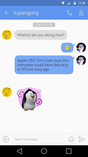 【免費個人化App】GO SMS PRO PENGUINS STICKER-APP點子