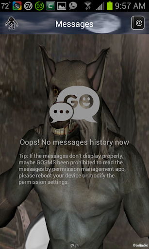3D Werewolf Go SMS Pro Theme