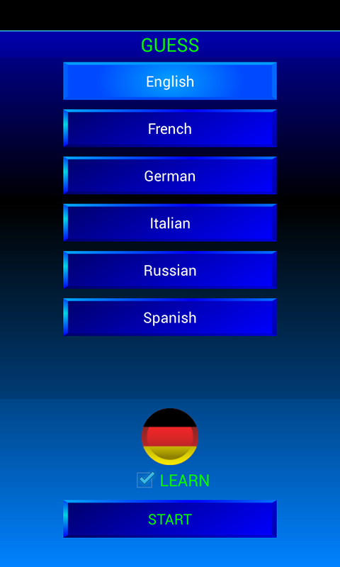 Android application Guess and learn German screenshort